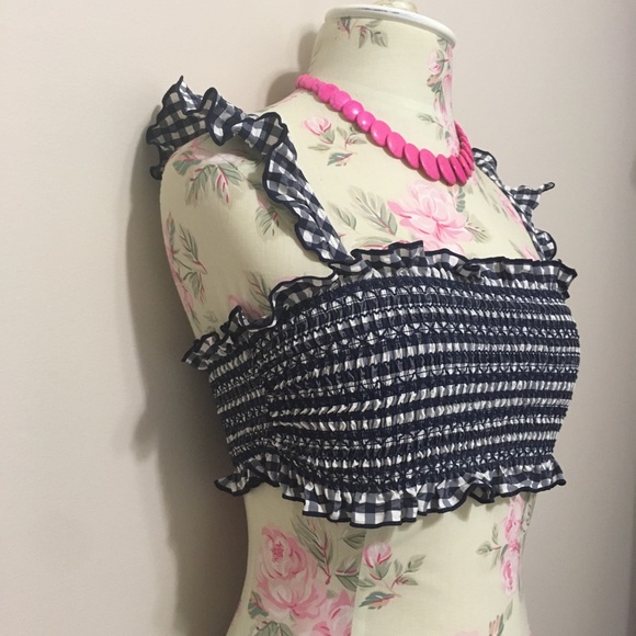 Tory Burch Gingham Costa Ruffle Top! 💥 - Picture 3 of 10